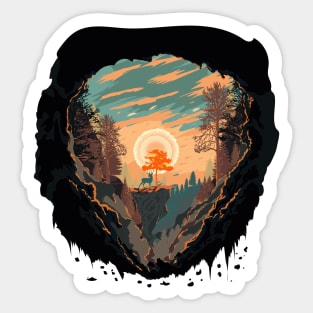 Bohemian style camping, Soul lover camping ,cute camping sunset Sticker